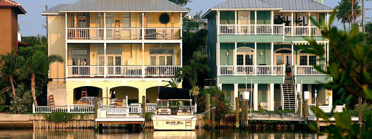 A boat at the dock in front of our pas a grille rentals