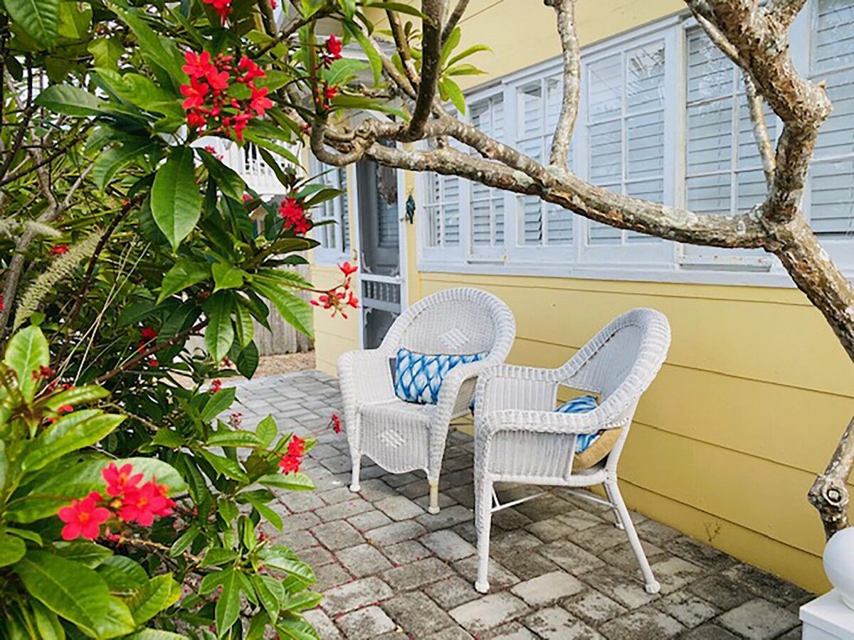 two chairs on porch